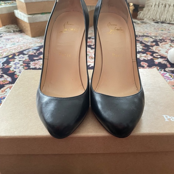 Christian Louboutin Very Gemma Heels black/gold size 38- LIKE NEW - Picture 3 of 9